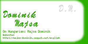 dominik majsa business card